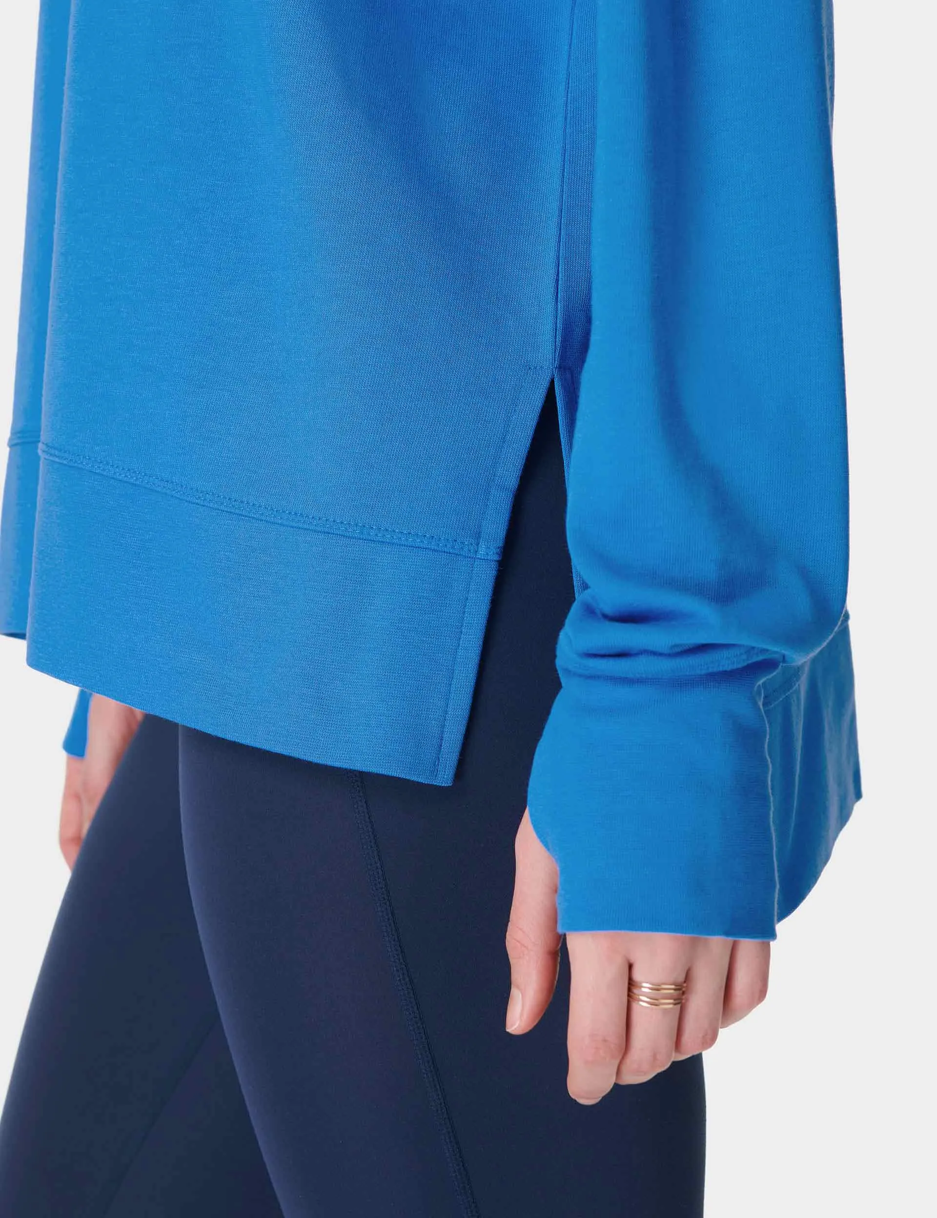 After Class Longline Sweatshirt - Tidal Blue