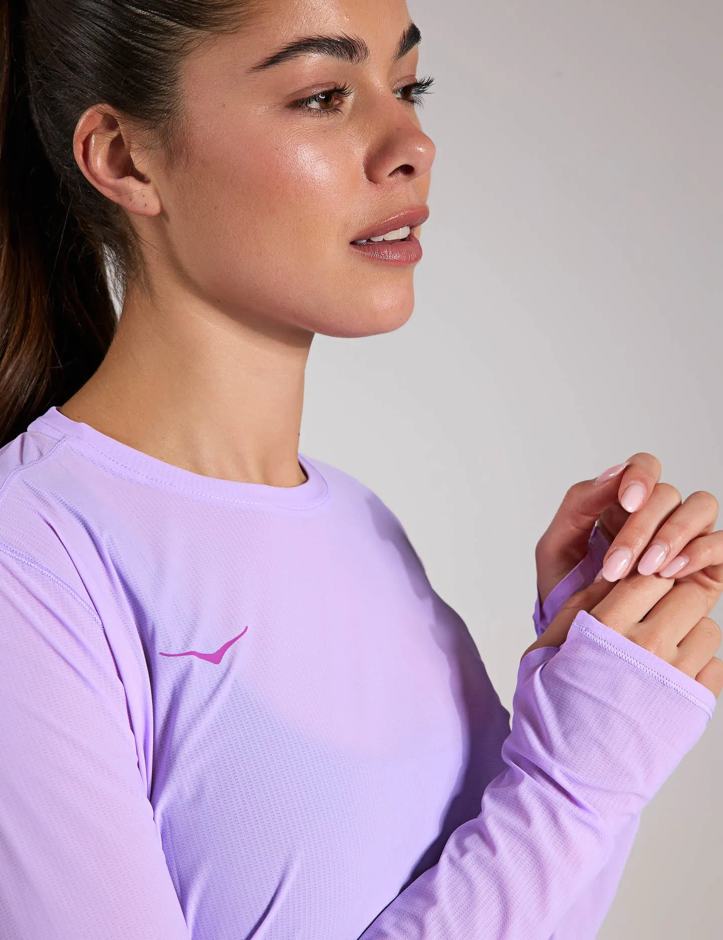 Airolite Run Long Sleeve - Aster Flower