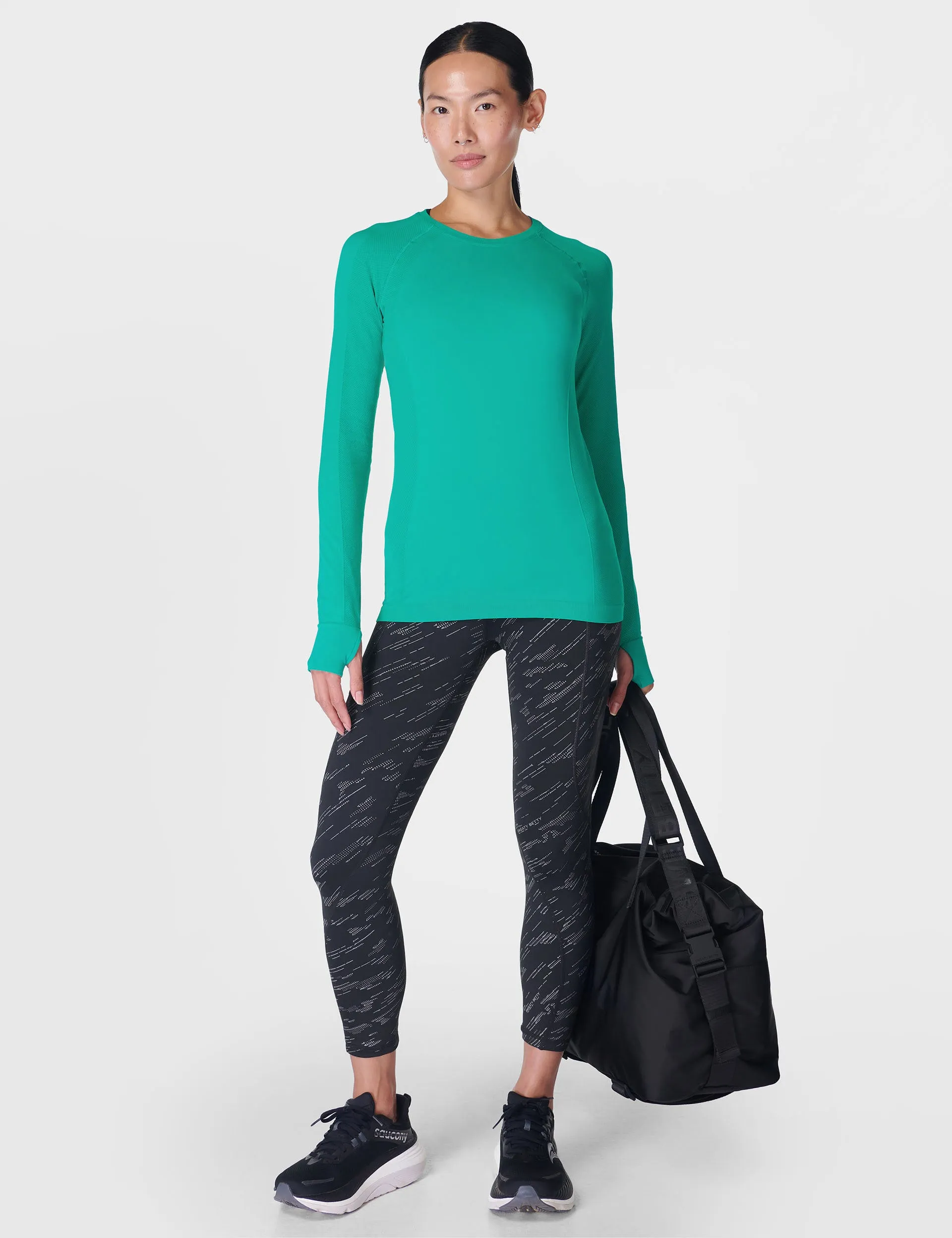Athlete Seamless Gym Long Sleeve Top - Gem Green