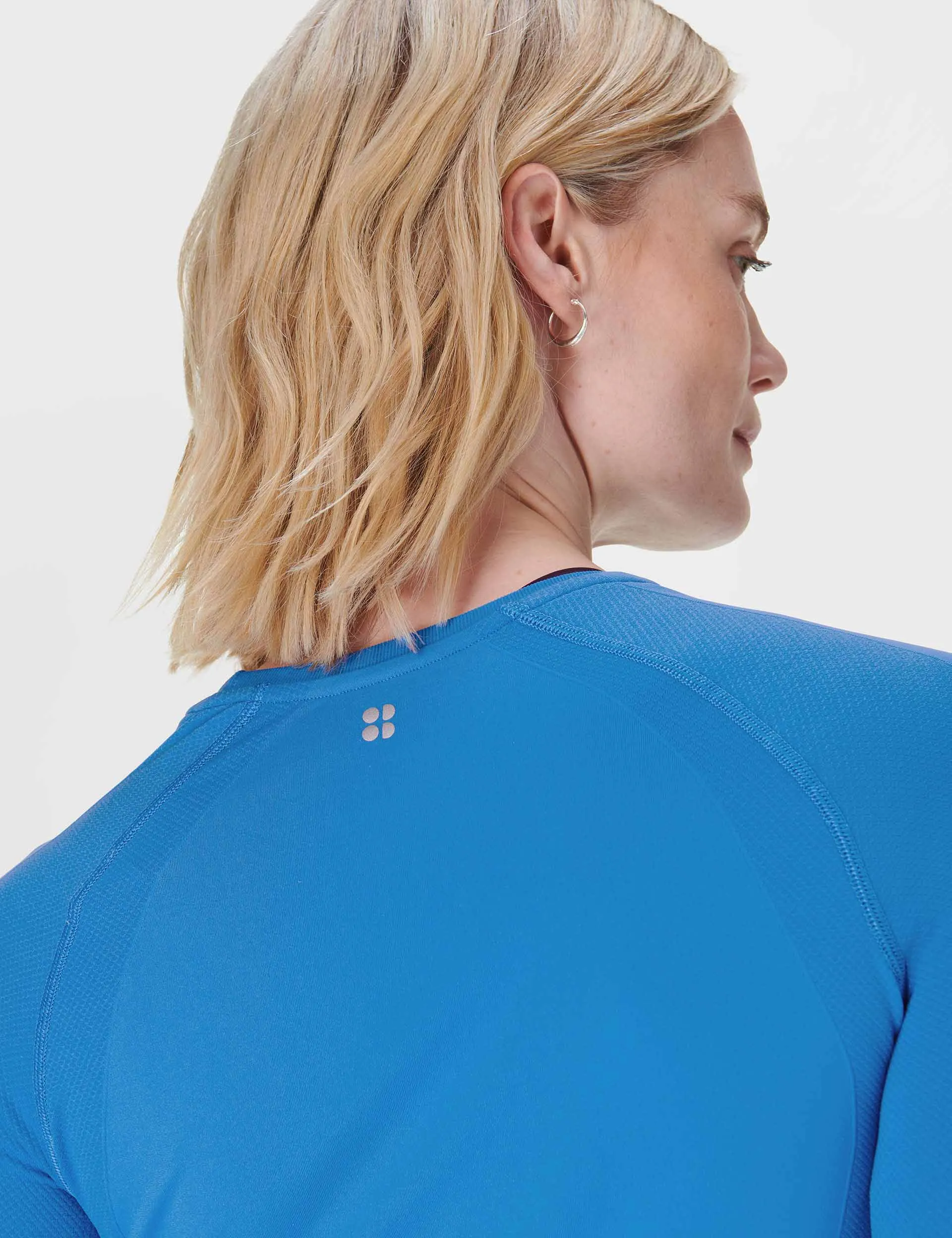 Athlete Seamless Gym Long Sleeve Top - Tidal Blue