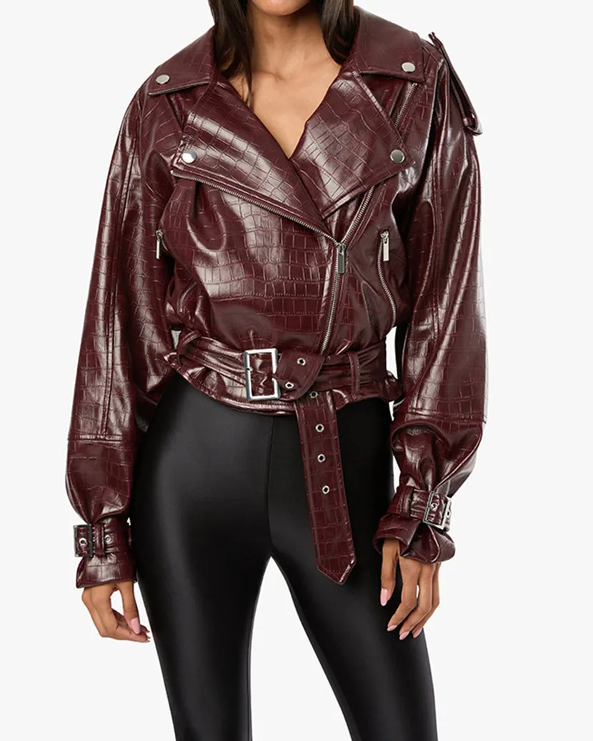 Cropped Moto Jacket