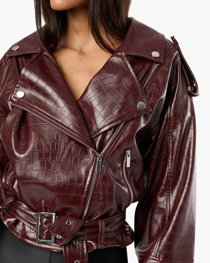 Cropped Moto Jacket