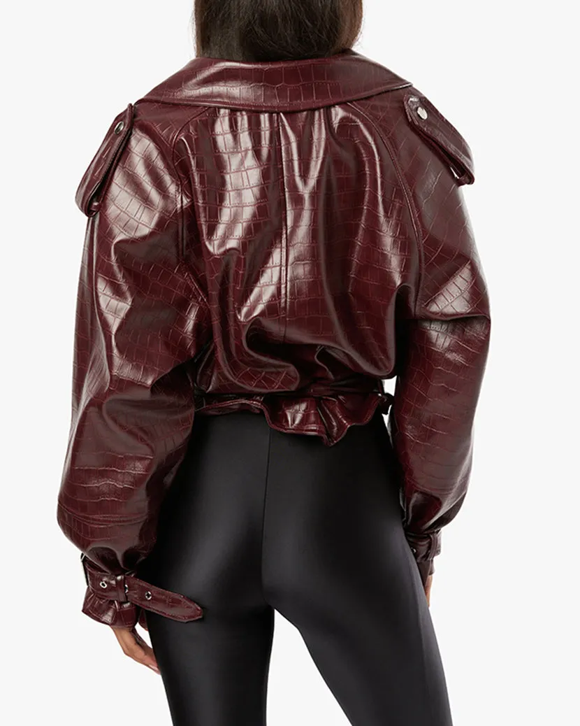 Cropped Moto Jacket