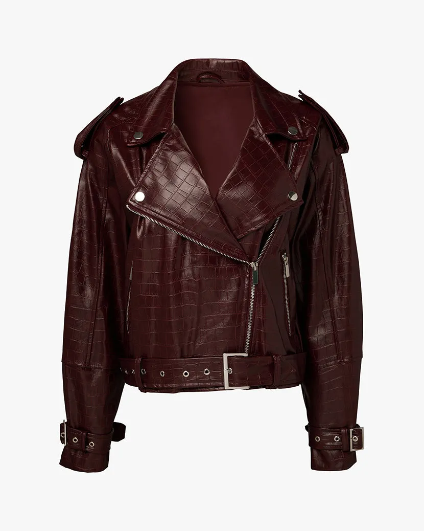 Cropped Moto Jacket