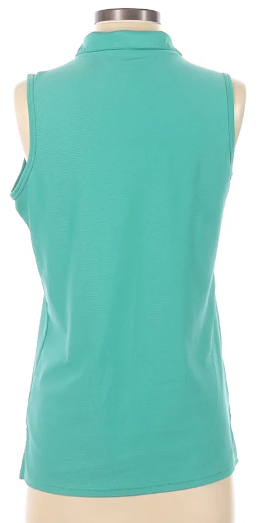 Emerald 18 Teal Green Sleeveless Polo Size S