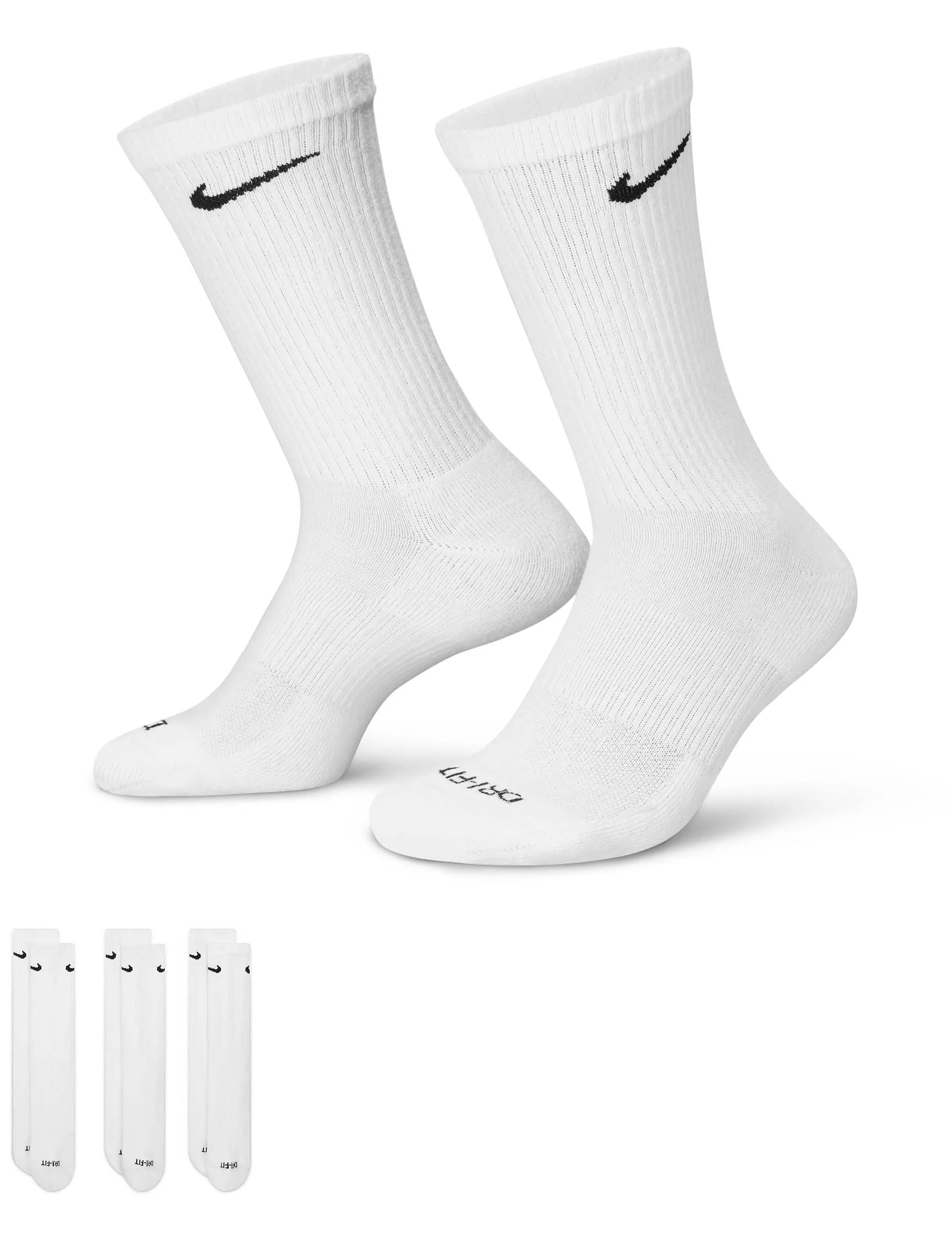 Everyday Plus Cushioned Socks (3 Pairs) - White