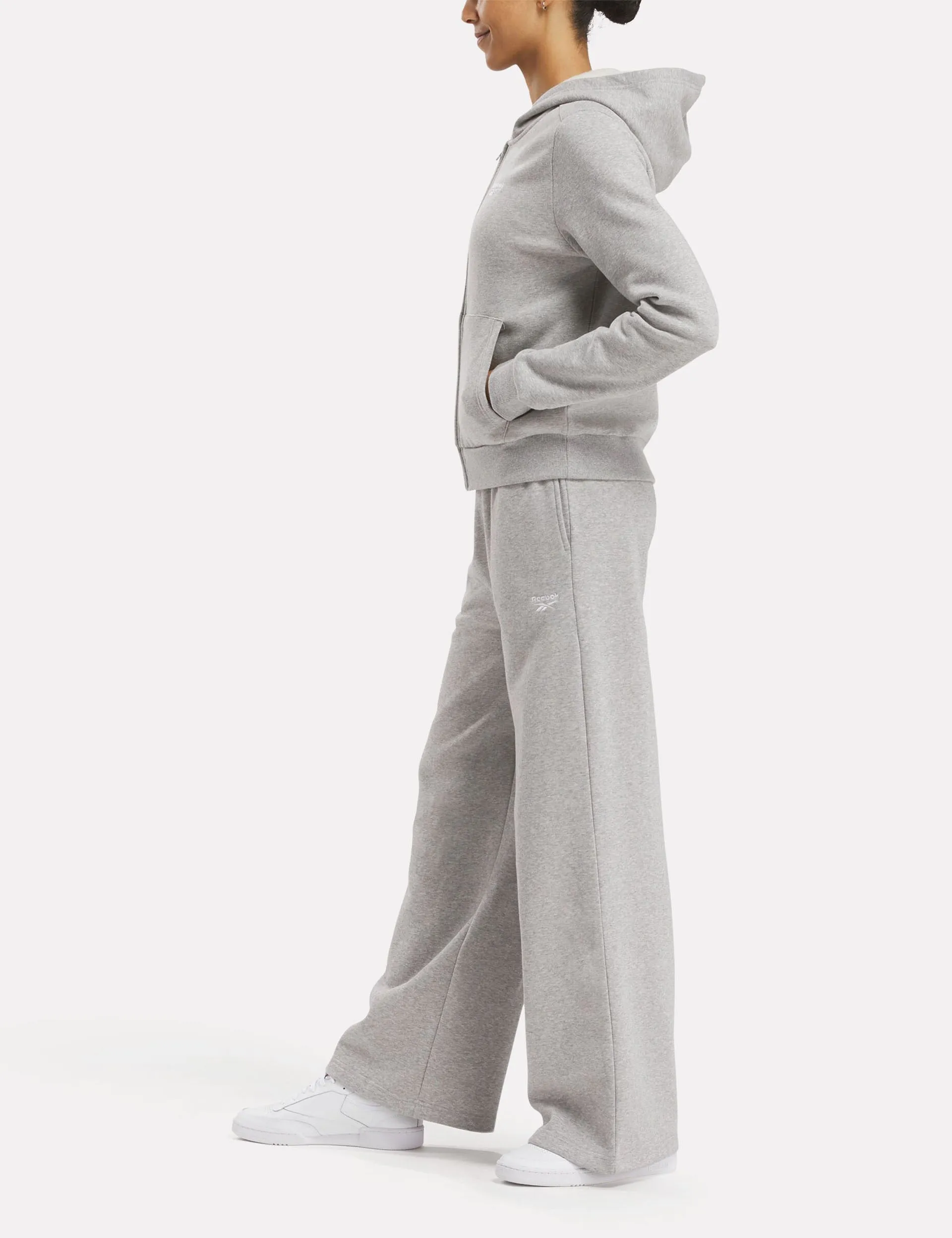 Identity Fleece Wide Leg Pants - Medium Grey Heather