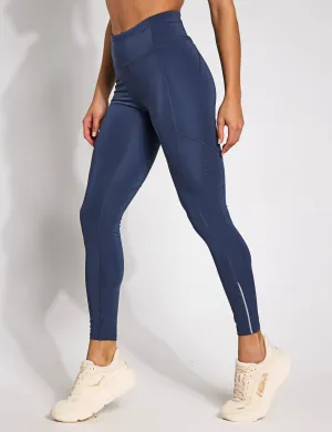 Launch Tights - Downpour Grey/Reflective