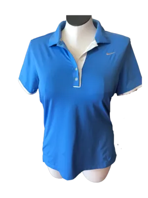 Nike Cornflower Blue Golf Polo w/ White Trim. Size XL. MSP$60