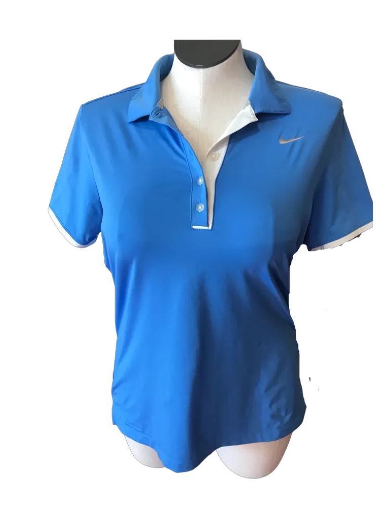 Nike Cornflower Blue Golf Polo w/ White Trim. Size XL. MSP$60