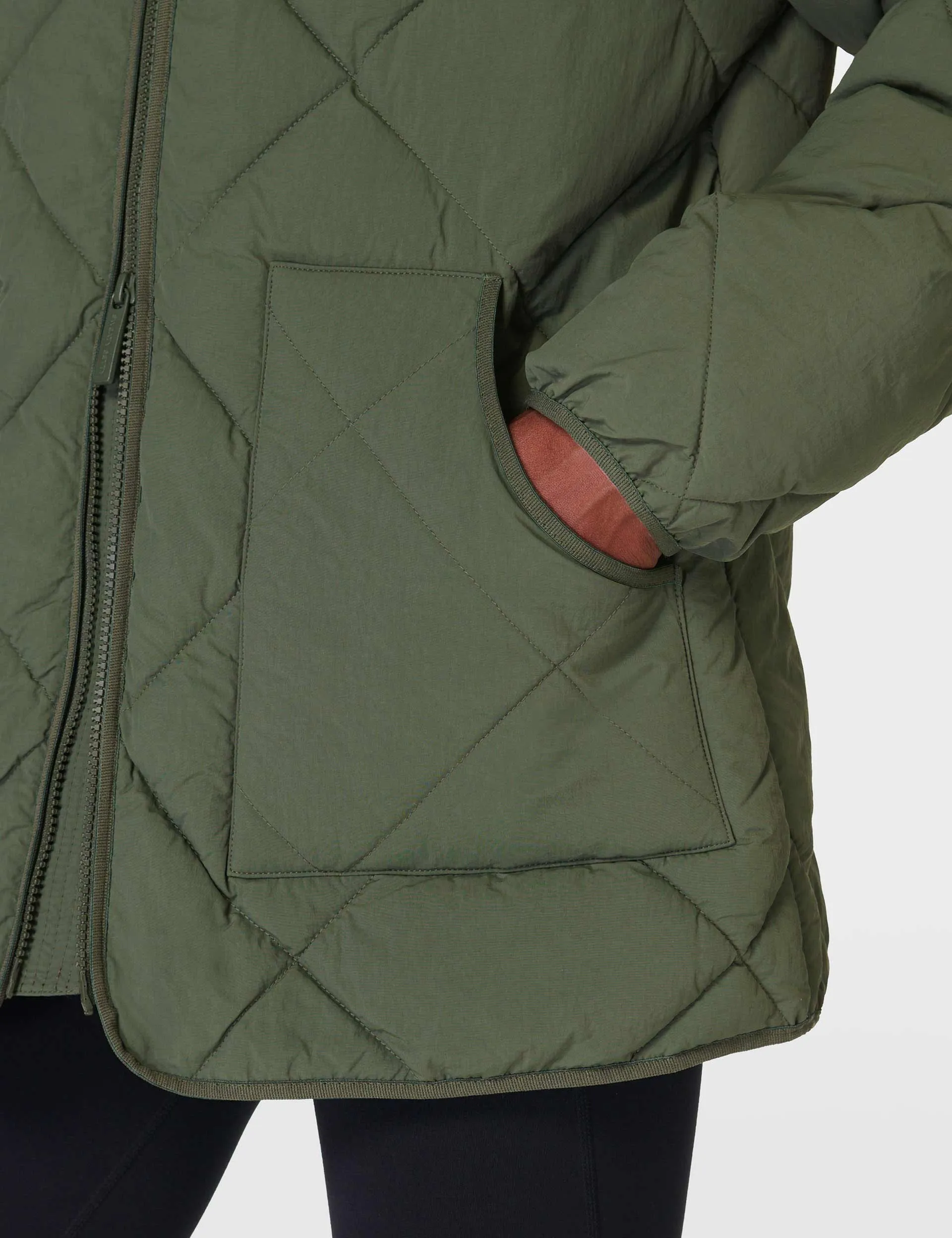 On The Move Quilted Jacket - Ivy Green