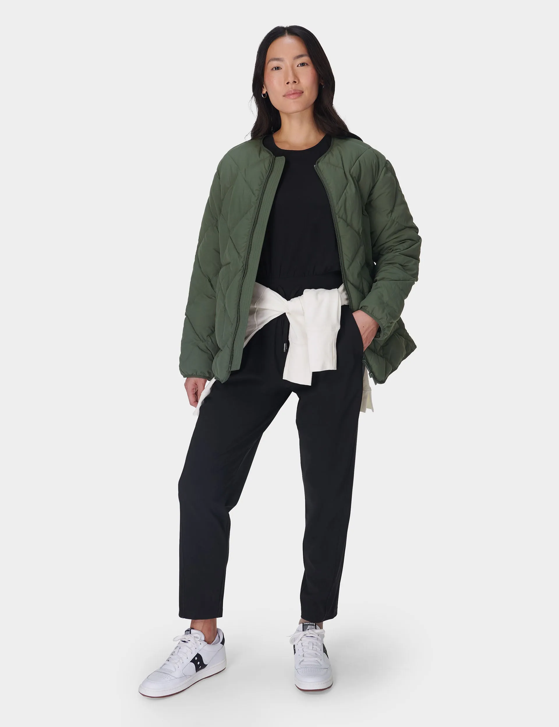 On The Move Quilted Jacket - Ivy Green