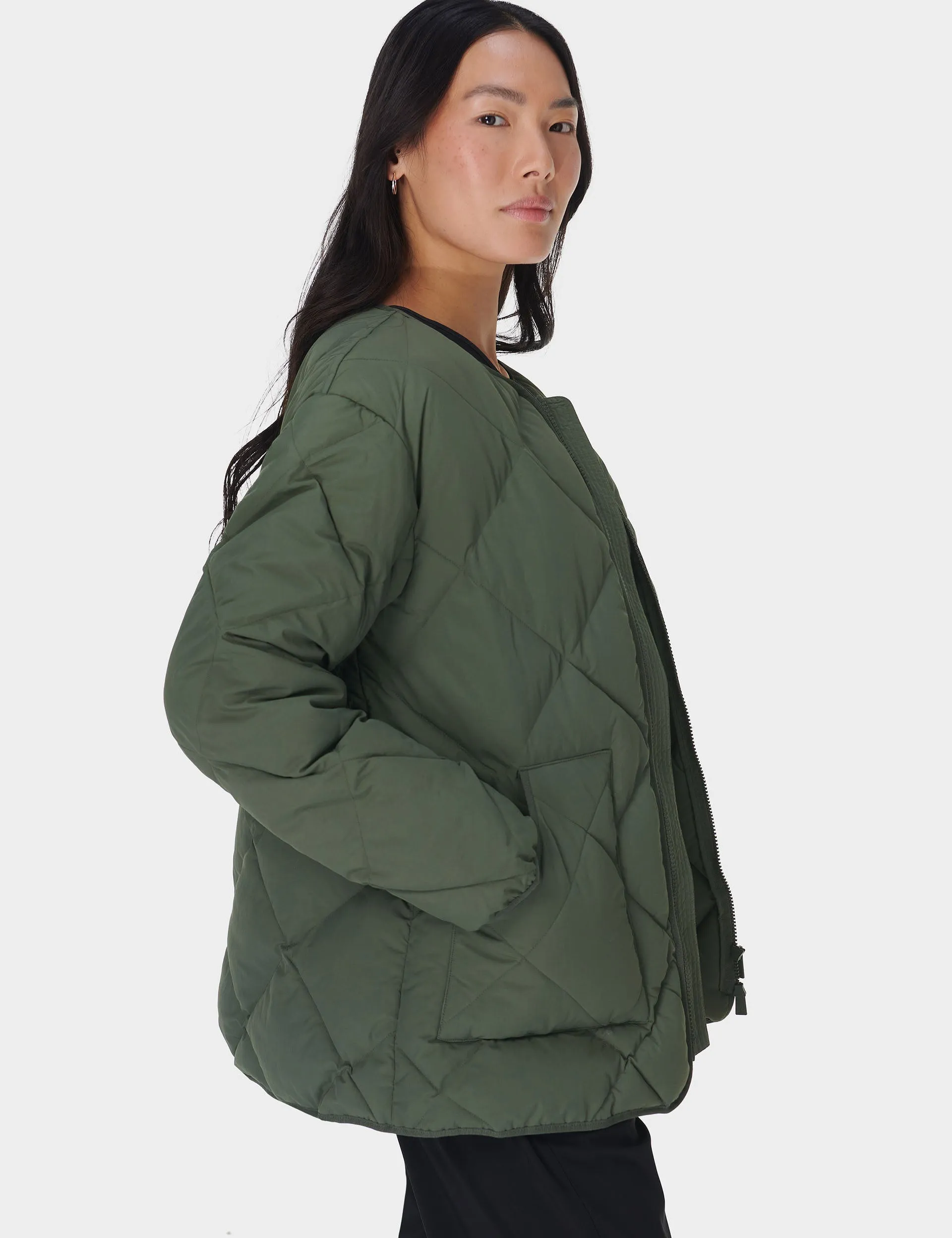 On The Move Quilted Jacket - Ivy Green