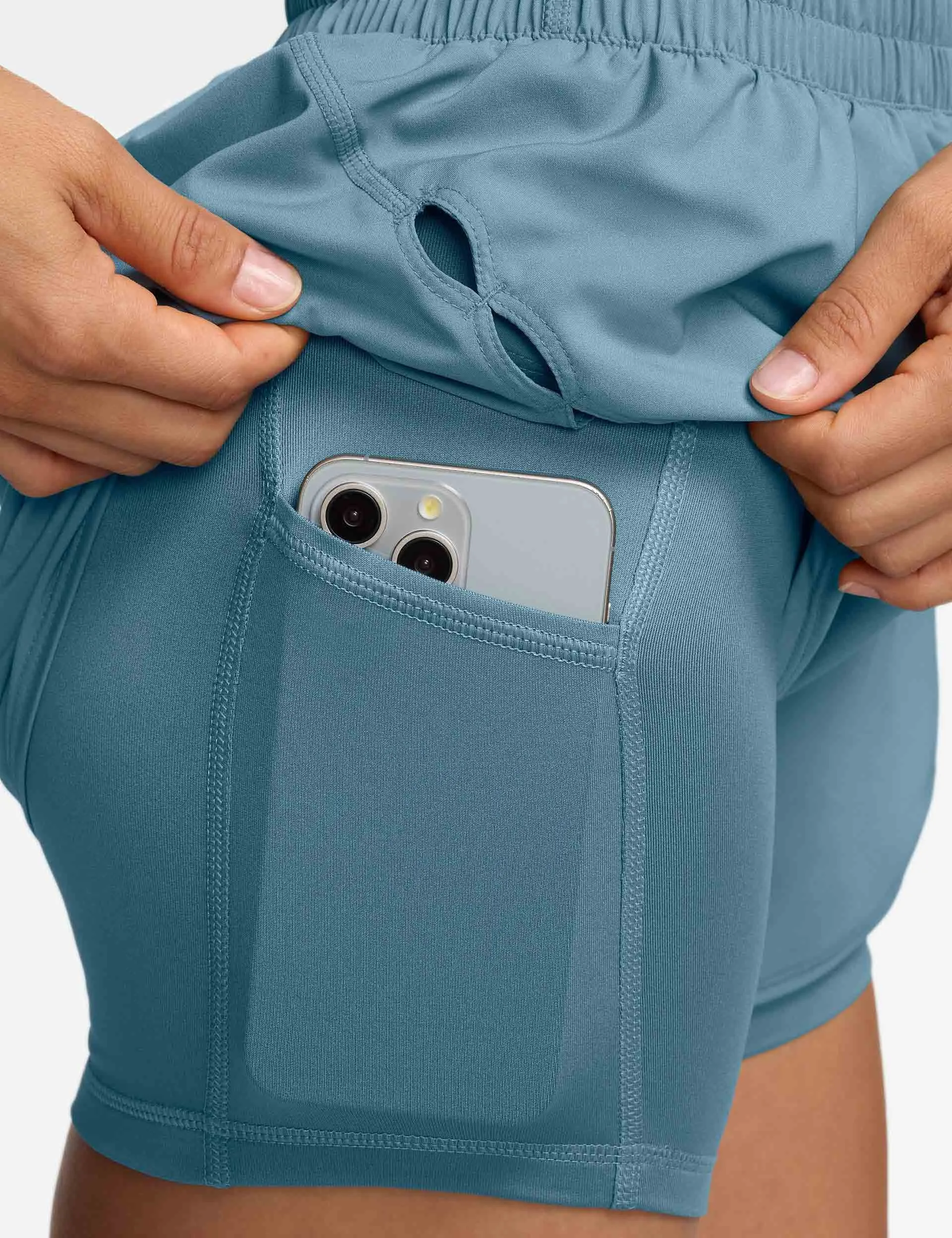 One Dri-FIT 2-in-1 Shorts - Smokey Blue/Reflective Silver