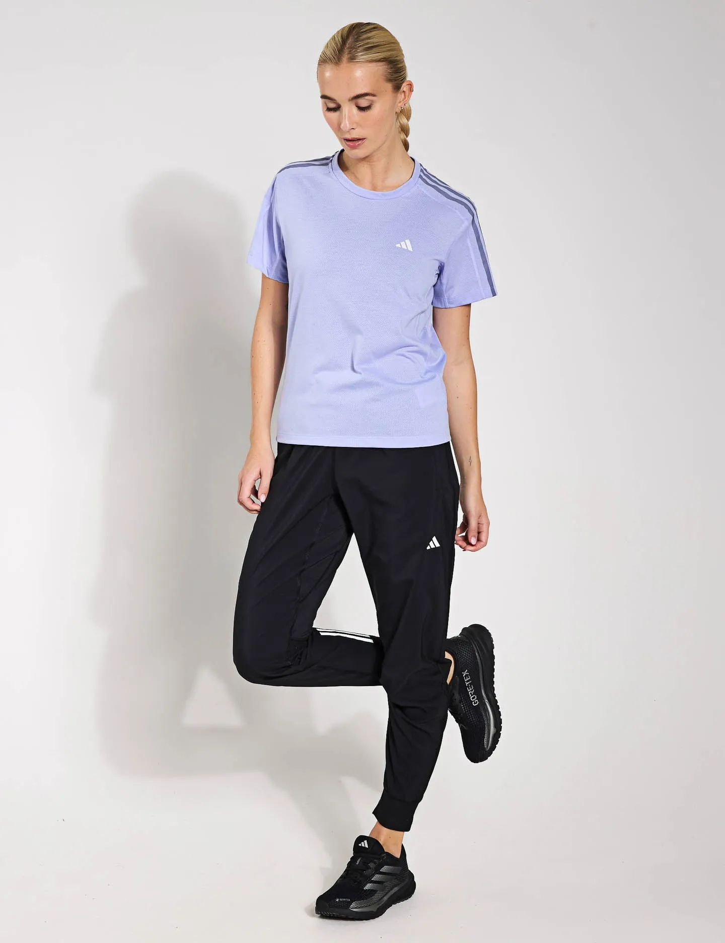 Own the Run 3-Stripes T-Shirt - Violet Tone
