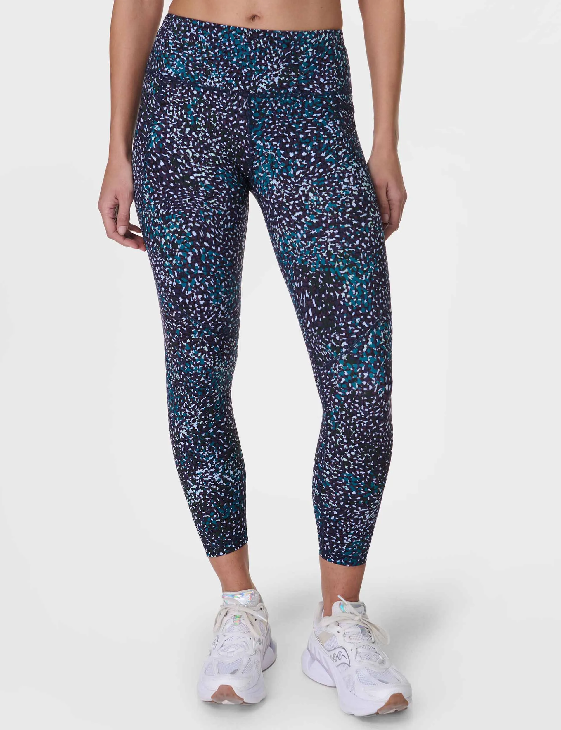 Power 7/8 Gym Leggings - Blue Aurora Print