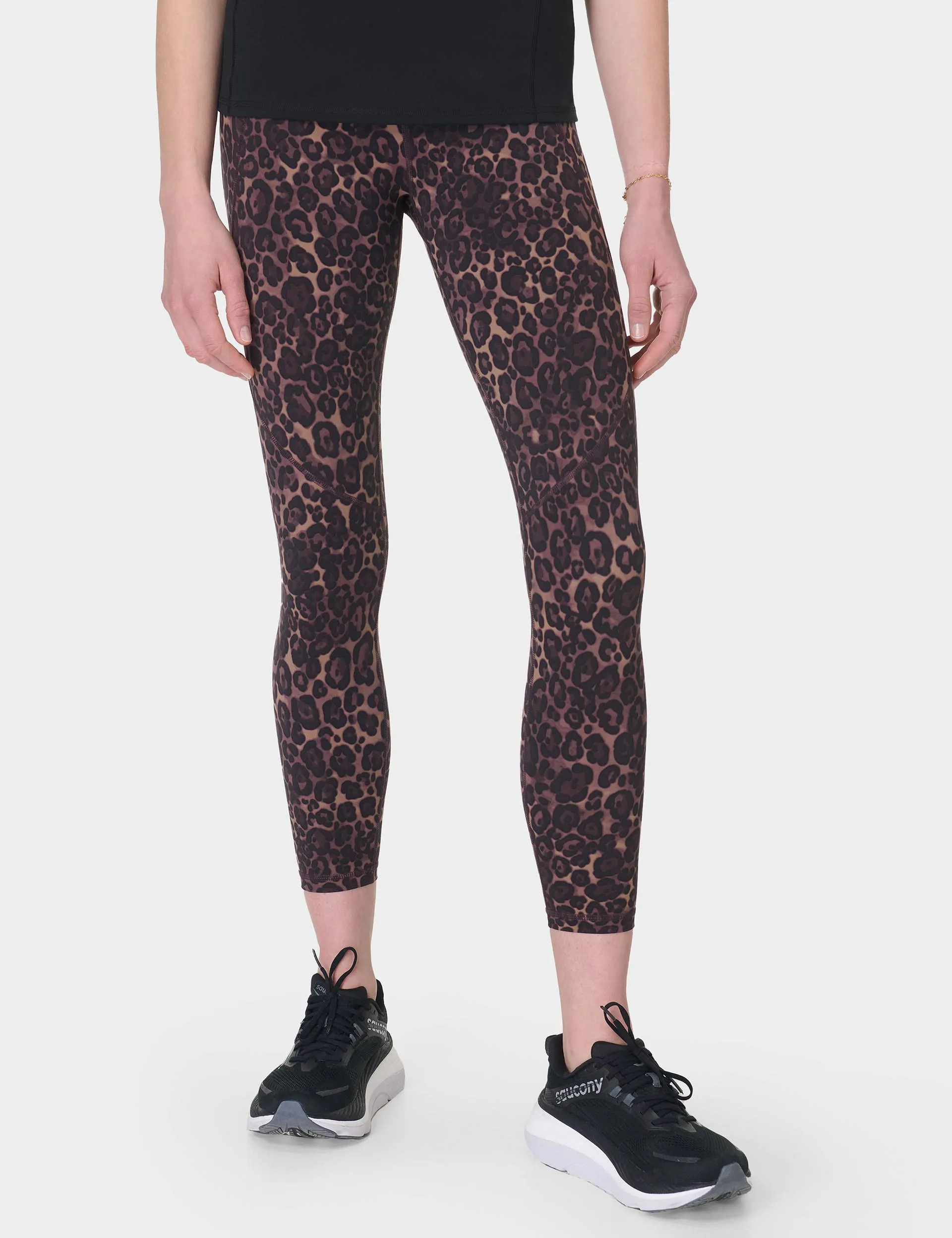 Power 7/8 Gym Leggings - Brown Wild Leopard Print