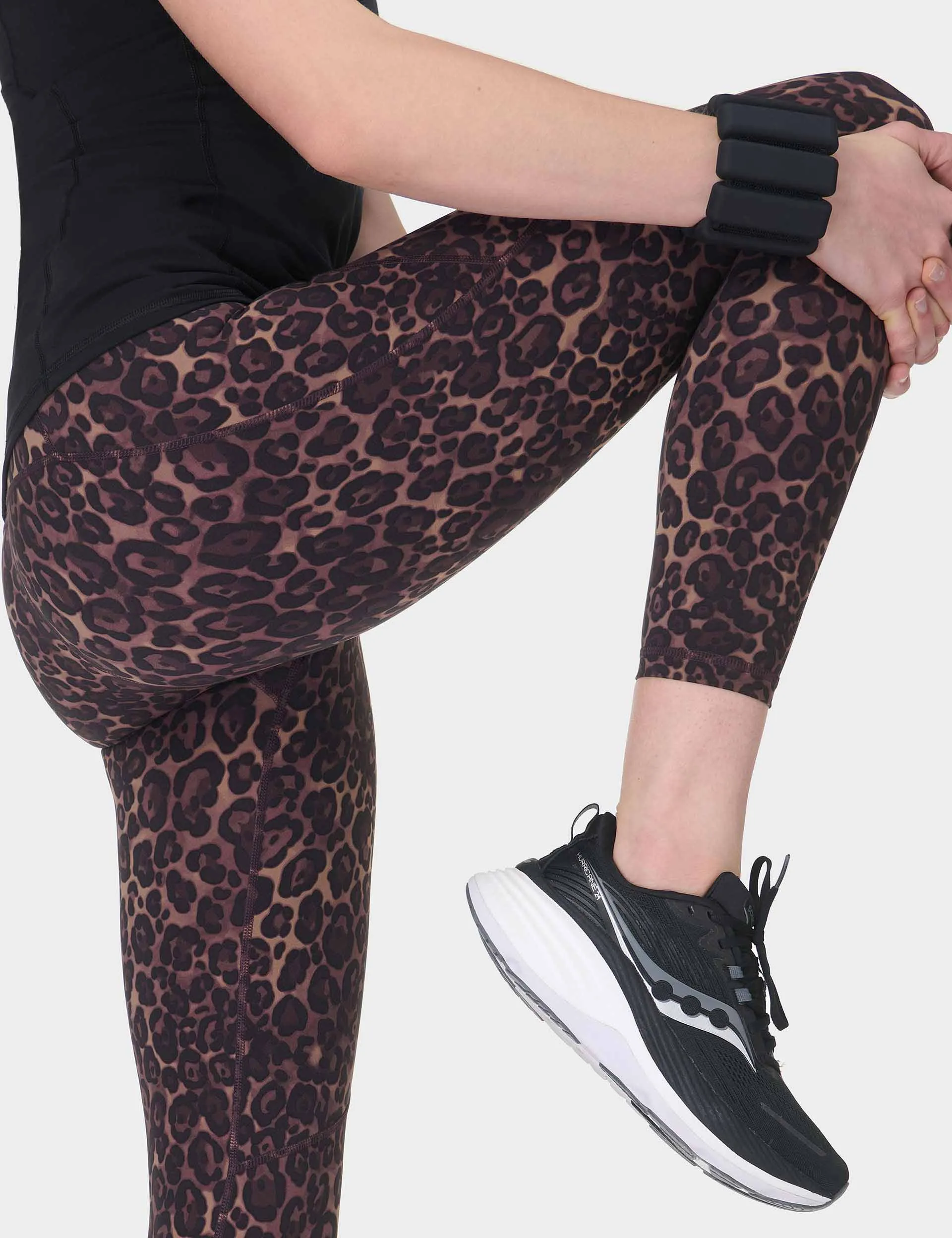Power 7/8 Gym Leggings - Brown Wild Leopard Print