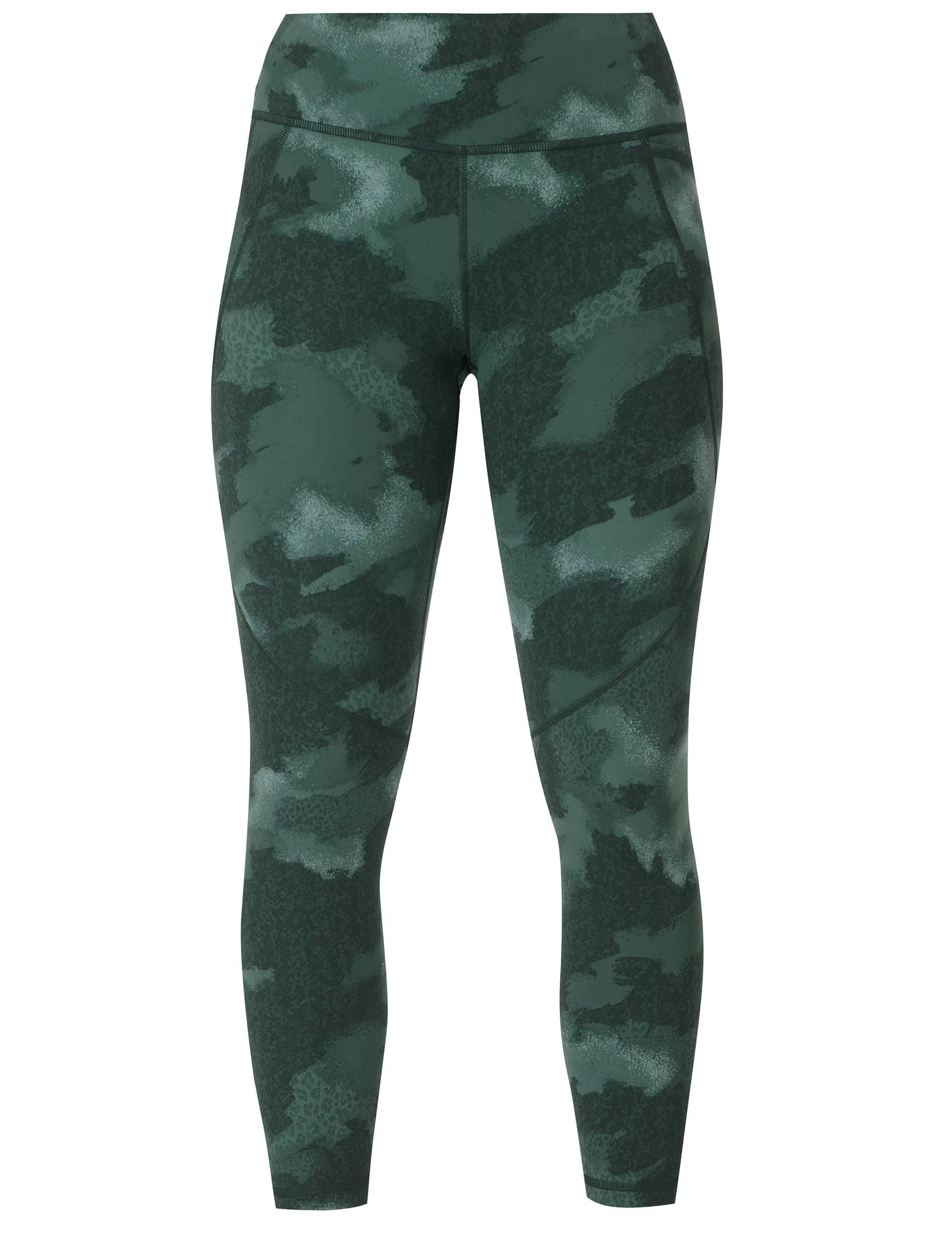 Power 7/8 Gym Leggings - Green Terrain Camo Print