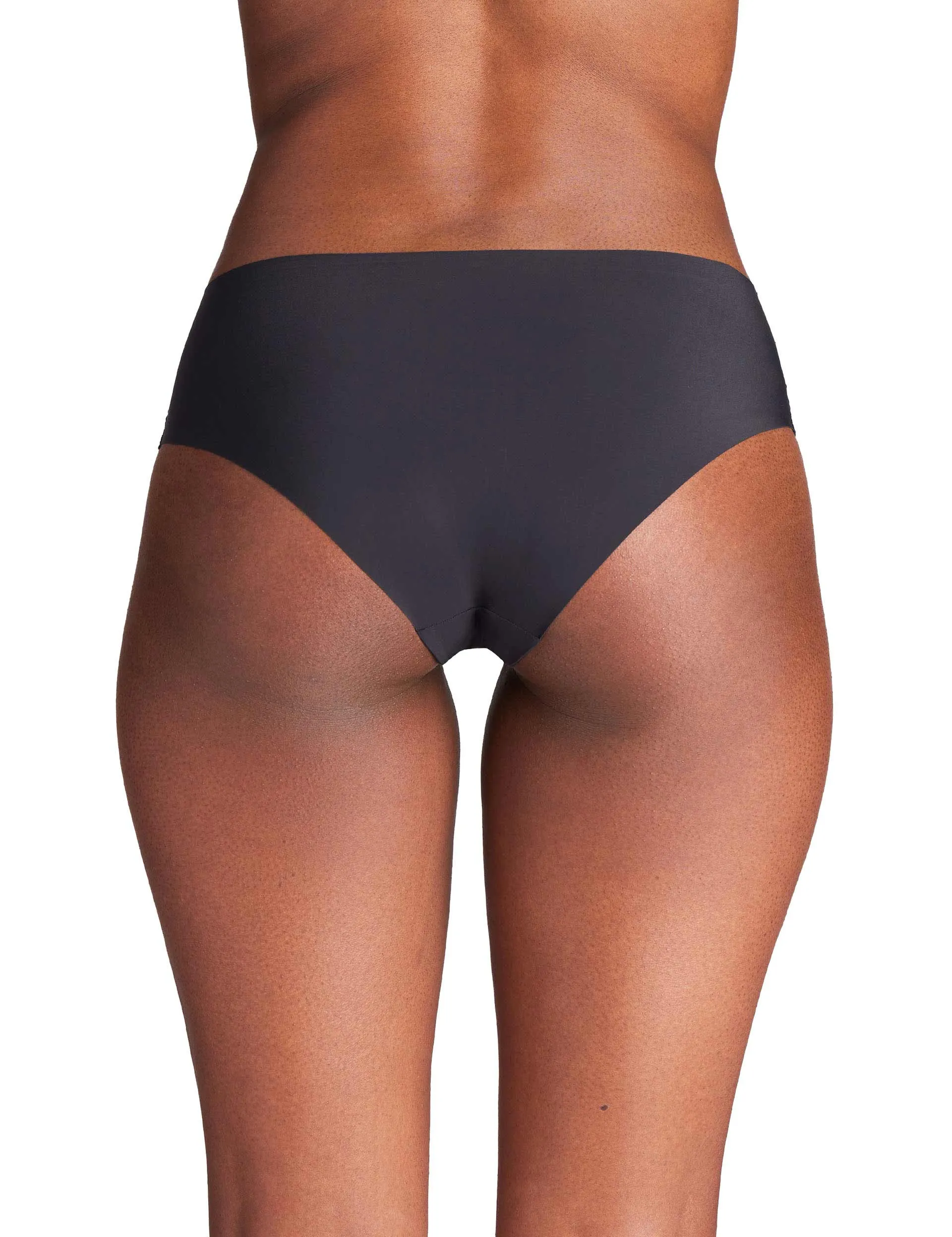 Pure Stretch 3-Pack No Show Hipster - Black/Steel