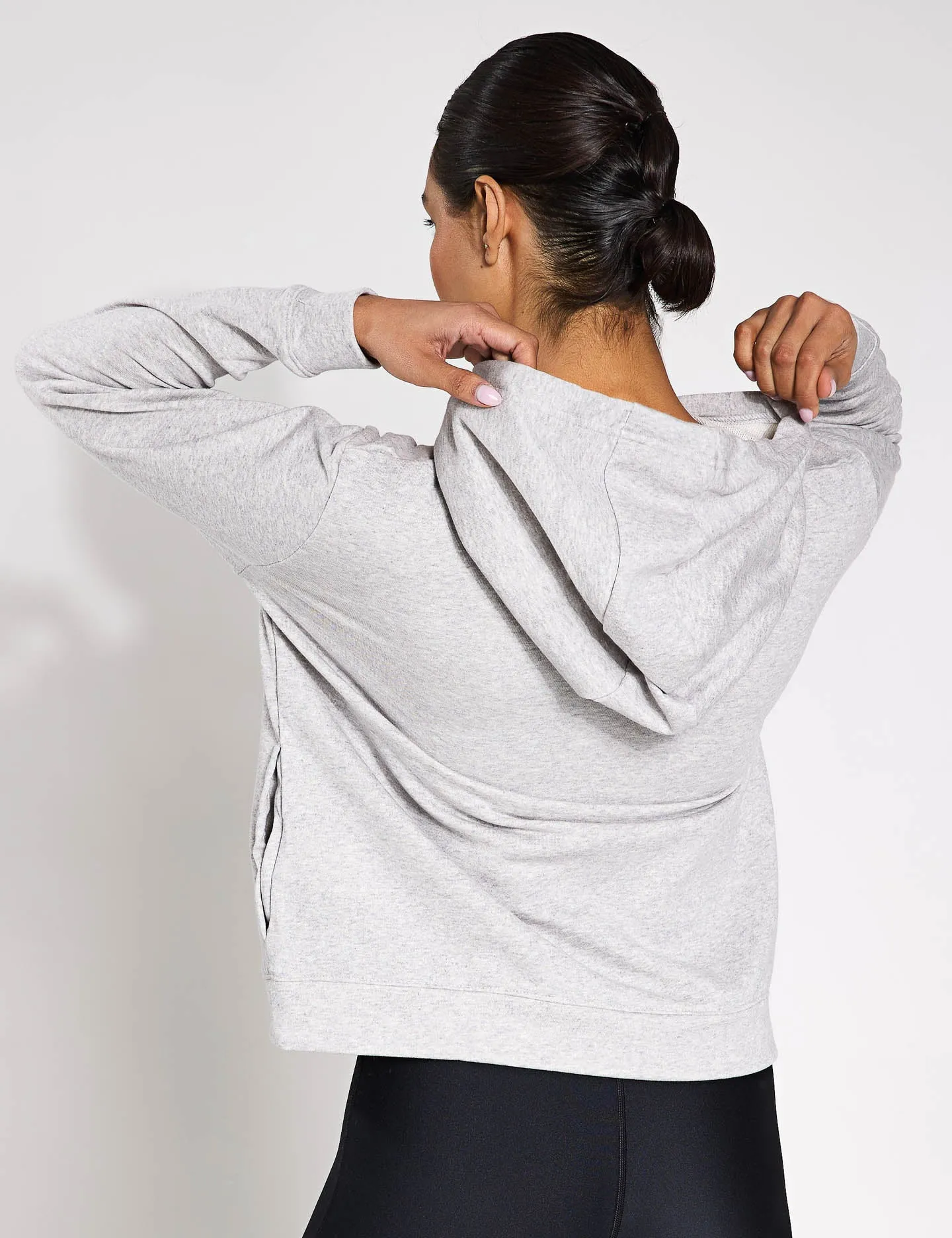 Rival Terry Hoodie - Mod Grey Light Heather/White
