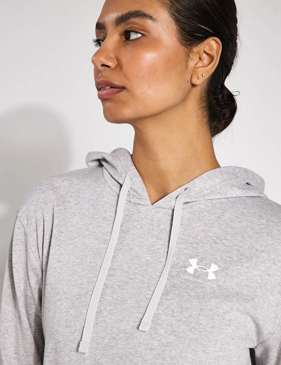 Rival Terry Hoodie - Mod Grey Light Heather/White