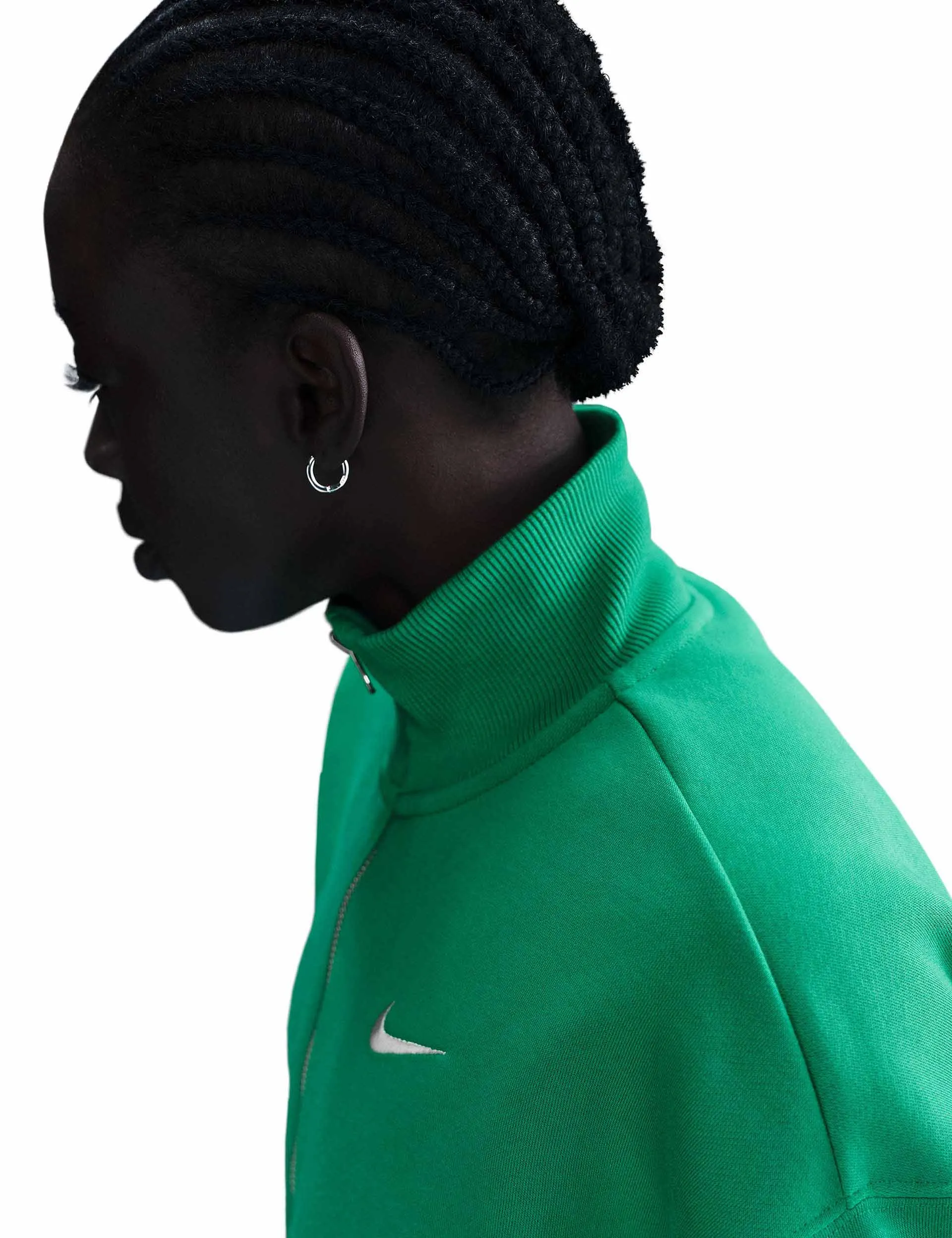 Sportswear Phoenix Fleece Cropped Sweatshirt - Stadium Green/Sail