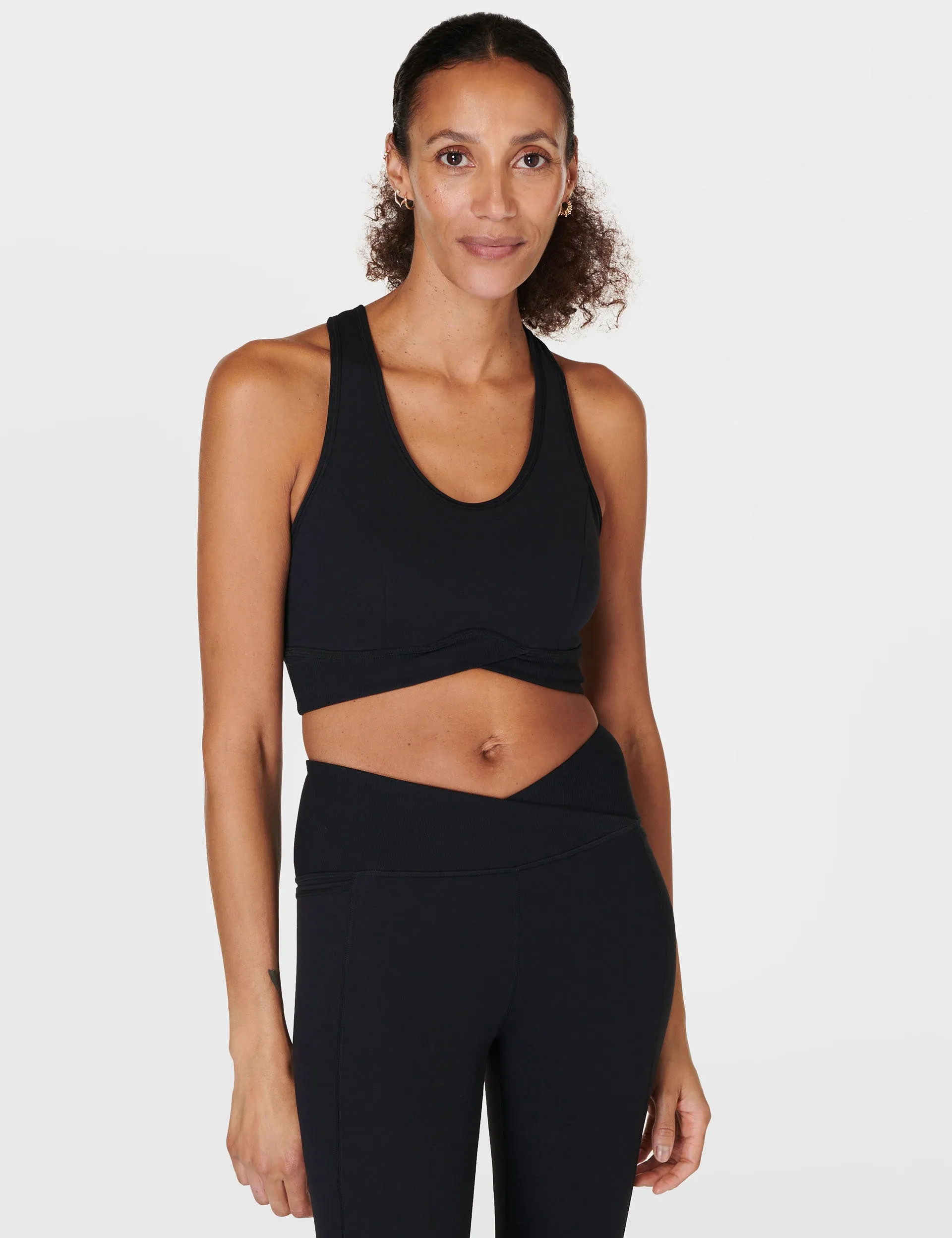 Super Soft Ultra-Lite Wrap Bra - Black