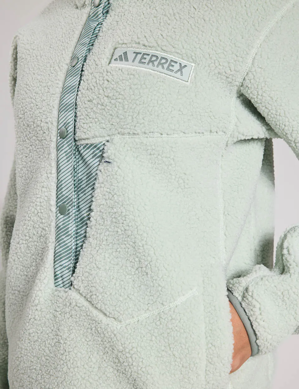 Terrex Xploric High Pile Fleece Pullover Sweatshirt - Linen Green