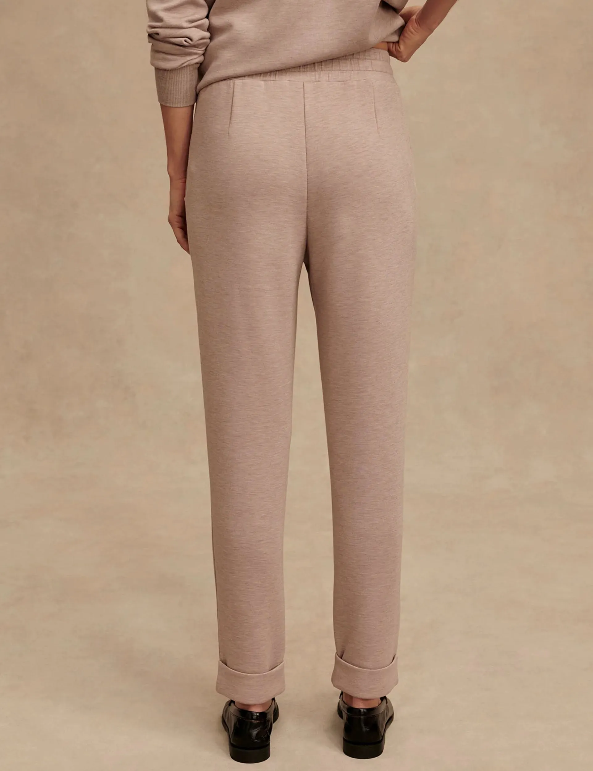 The Rolled Cuff Pant 25" - Taupe Marl